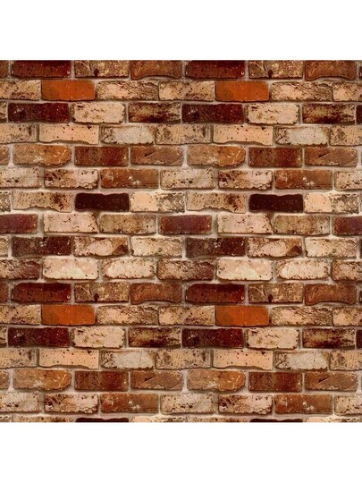 Roll Of 3D Brick Pattern Self Adhesive Wallpaper|PVC Material|Easy To Peel Off Paste, Removable|Modern Home ation, Bedrooms Living Rooms|Realistic Rood Bruin Texture Wand Stickers| Furniture Renovation, Easy Upgrade Furnishing|Brick |Textured Bed Room Wallpaper Paper Kitchen