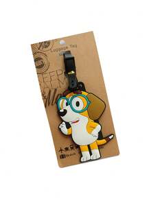 Bluey 1Pc Blueys Family And Friends Luggage Label Kawaii Luggage Tag Cartoon Bluey Bingo Dog Cute Coco Rusty Muffin Suitcase ID Address Holder Baggage Boarding Portable Party Favor Small Gifts Give Away