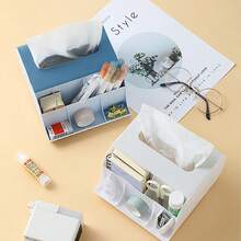 1 Packung Taschentuchbox - Multifunktionale Taschentuchbox-Halterung mit Stationery-Fernbedienungsbox - Eleganter und stilvoller Servietten-Halter für Zuhause, Papierhalter für den Schreibtisch, Aufbewahrungsorganizer, Servietten-Halter, für Familienfeste, Zuhause, Küche, Esszimmer, Dekorationsbox, Geschenk für Frauen, Must-Have für Sommerreisen und Feiertage