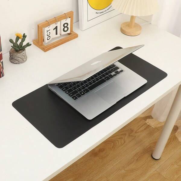 Mouse pad de couro sintético multi-tamanhos, dupla face, 1 peça, material de escritório e estudo, acessórios de mesa, adequado para laptops e dispositivos eletrônicos, design simples em cor sólida, tapete grande para mesa de escritório, bloco de notas de couro dupla-face, tapete para mesa de estudante resistente à sujeira, tapete grande para mesa de manicure, mouse pad para computador. Mouse pad gamer