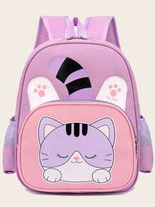 New Cute Cartoon Pattern Children's Backpack, Travel Vacation Backpack, Back To School Backpack - Multicolor - View 4