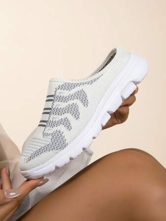 Women's Breathable Mesh Fashion Slip-On Sneakers, Lightweight Non-Slip Casual Sports Shoes, Comfortable Outdoor Walking Shoes For Fitness, Shopping, Home, Leisure, Strolling