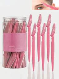 Zestaw 20 różowych trymerów i maszynek do golenia brwi, trymer i maszynka do golenia brwi, narzędzia do peelingu i depilacji, trymer do ciała i maszynka do golenia twarzy i brwi, długie ostrza z precyzyjną osłoną ochronną, odpowiednie do pielęgnacji kobiet w podróży, makijażu, przystępna cena, wystrój pokoju, toaletka, podróż, sypialnia, akcesoria do makijażu, maszynka do brwi, przystępna cena, prezent świąteczny, kosmetyki, narzędzia do makijażu, tanie towary, prezent, prezent dla kobiet, prezent świąteczny