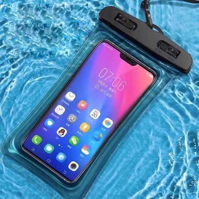 1pc Transparent PVC Waterproof Dry Bag With Adjustable Neck Strap - Waterproof Phone Case Holder, Suitable For Swimming, Surfing, Beach, Cycling And Travel - Secure Seal, Hands-Free Use, Outdoor Phone Stand | Transparent Front Pocket | Functional Design