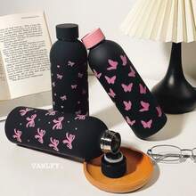 1pc 2025 New Portable Elegant Large Capacity Stainless Steel Insulated Water Bottle, Suitable For Students - Red Wine Bottle - View 2