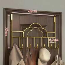 1 pieza Perchero de pared moderno de hierro fundido, colgador de metal sin taladro para toallas, batas, chaquetas - Almacenamiento para el hogar en el dormitorio