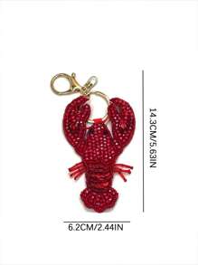 Starfish, Ocean, Sea Turtle, Lobster, Shell Bag Charm, Summer Ocean Style Fashion Cute Versatile Fully Rhinestone Bag Pendant - Multicolor - View 4
