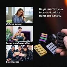 eyekan 新奇玩具，指尖减压玩具，独特的造型设计，小巧便携的金属减压玩具，减压滑块，适合男士的减压玩具，生日和圣诞节的最佳礼物
