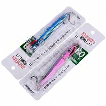 TACKLEPIONEER 1件装海钓金属铁板，重量10克-60克，带辅助钩，夜光垂直铁板，快速下沉，适用于金枪鱼、鲑鱼、马林鱼、条纹鲈鱼、石斑鱼、鲷鱼、鲭鱼和其他海水鱼 | 钓鱼 - 路亚，适用于各种场景 - 淡水鱼 - 海钓，送朋友的最佳礼物 - 彩色 - 查看 8