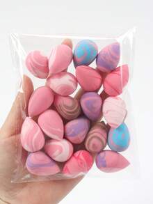 10/20/30/50/100个迷你化妆海绵，粉底美妆蛋，适用于液体、膏状和粉状产品，打造完美妆容，多色可选，不含乳胶，干湿两用，适合所有肤质，可用于化妆、家居装饰、梳妆台、旅行、卧室等场合，是化妆的理想之选。产品标签：粉扑、美妆蛋、散粉扑、化妆海绵、圣诞礼物、化妆工具、便宜好物、礼品、女士礼品、圣诞礼物、赠品、旅行必备。 - 彩色 - 查看 4