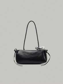 包包 女包 包包偏好 高级感 甜美酷炫芭蕾风 腋下包 女性小众设计 简约法棍单肩包 通勤百搭手提包 - 黑色 - 查看 5