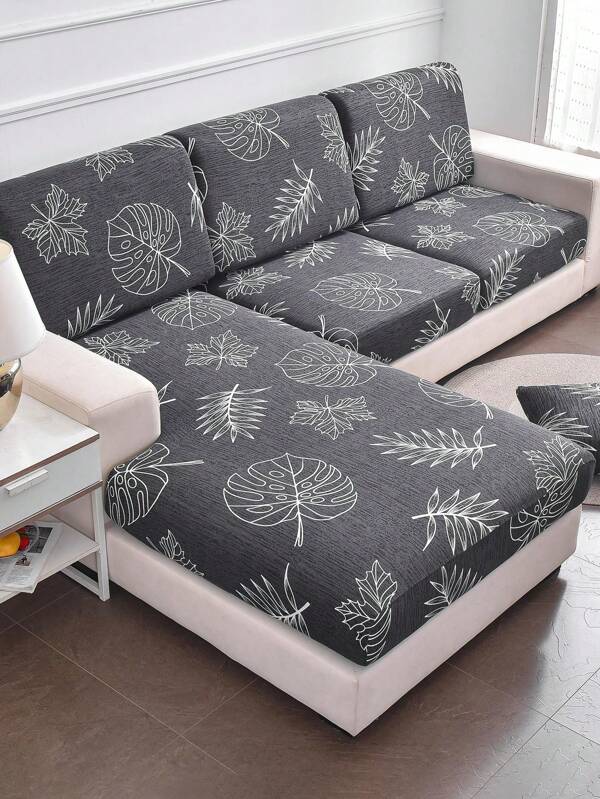 1 Stück bedruckter Stretch Sofasitzkissenbezug, L-förmiger Sofabezug, separater Sofaückenlehnenbezug, Möbelschutz, Stretch Sofakissenbezug