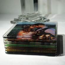 5个/亚克力透明小卡片保护盒|偶像相册收纳盒|Ins风展示相框|贝壳卡砖 - 彩色 - 查看 2