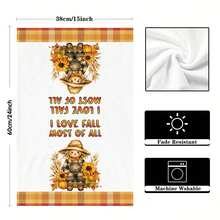 2/4/6/48pcs Autumn Harvest Scarecrow Pattern Soft Kitchen Towels/Hand Towels, Multi-Purpose, Quick Drying Dish Cloths, Suitable For Kitchen, Celebrations, Weddings, Decorations