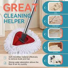 Microfiber Chenille Mop Pad Spin Mop Refill For O Cedar Mop Head 3 Pack Spin Mop Heads Replacements For Ocedar Easywring 1 Tank System Mop Replace Head Attachments, - 3-Pack - 查看 6