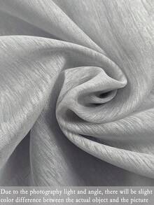 1 件多功能白色薄纱窗帘，轻盈，质地细腻，透气，半透明，风格清新，适用于阳台和卧室 - 淺灰色 - 查看 4