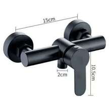 304 Stainless Steel Shower Arm - Bathroom Hot And Cold Water Shower Mixer - Black - 黑色 - 查看 4