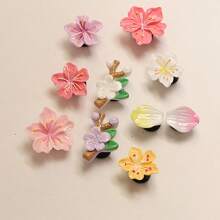 10pcs Fashionable Multi-Color Leaf Branch Detachable DIY Sneaker Charms For Casual Shoes, Cute Gifts - Multicolor - View 4