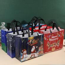 6/9/12pcs Christmas Gift Bags, Large Christmas Tote Bags With Handles, Multi-Purpose Non-Woven Fabric Christmas Wrapping Shopping Bags, Christmas Party Supplies,Christmas - Christmas Large Gift Bag - View 7
