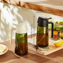 1PCS Barbecue Sprayer, Spray Bottle, Premium Olive Oil Sprayer Oil Pot, Light Resistant 2-In-1 Premium Glass Bottle Body, Can Spray Or Pour, Suitable For Barbecue, Kitchen, Outdoor, Label Stickers, Multiple Color Choices - trắng - Xem 3