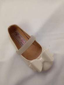 zapato zapatilla flats balerina con moño para niña super comodos suela antiderrapante para cualquier evento especial - Champán - Ver 7