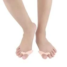 2 件硅胶脚趾保护套，适合跑步、远足、滑冰和跳舞 - 柔软弹性可手洗指套，肤色，手指脚趾保护套，脚趾分离器，送给父母的礼物 - 彩色 - 查看 3