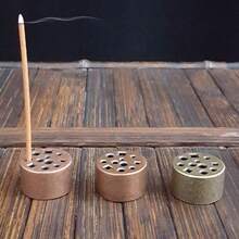 1pc 11-Hole Incense Burner, Creative Incense Holder, Alloy Mini Incense Stick Holder, Multi-Hole Incense Stick Holder, Incense Burner Base Stand For Indoor Living Room Sandalwood Supplies - Multicolor - View 6