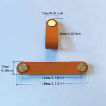 1 件黄铜家具拉手，光滑 12 种颜色皮革拉手，适用于橱柜、梳妆台、抽屉和其他家具 - PU多色 - 查看 5