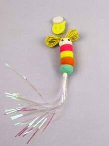 1 pieza Juguete interactivo de gato con cuerda elástica para colgar - Juguete colgante gracioso y divertido para mascotas