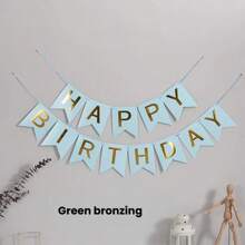 1pc Set, Happy Birthday Banner, Swallow Tail Flag, Multi-Color Golden Flashing Letter Banner, Birthday Pull Flag, Creative Party Decoration Fish-Tail Pull Flag, Letter Pull Flag, Swallow Tail-Themed Birthday Party Supplies, Children's Toys, Room Decoration Props, Birthday Decorations