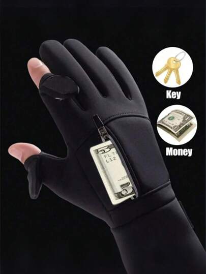 Unisex Winter Gloves, Touch Screen Gloves For Men & Women, Cold Weather Sports Gloves For Fishing, Running, Cycling, Driving, Hiking, Warm Windproof Work Gloves