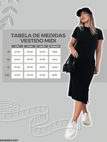 Women's Midi Dress Plain Elegant Comfort Elegant 100% Cotton - 棕色的. - 查看 3
