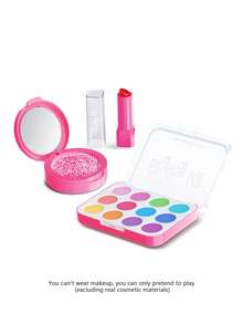 Juego de cosméticos para niños y niñas pequeñas, maquillaje infantil, lápiz labial, rubor en polvo para el rostro, set de cosméticos infantiles, maquillaje de simulación de juguete (no cosméticos reales), juguetes adecuados para niñas de 3 a 9 años, regalos de cumpleaños y regalos festivos ideales para niñas - Multicolor - Ver 9