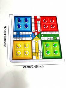 LUDO Game Classic Dice Game For 2-4 Travel Board Game Set Interactive Board Game Suitable For Family Christmas Halloween Game Night