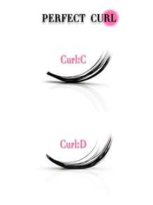 Miss Wink 50D 柔软卷曲自然睫毛延长 8-16mm 混合 0.07mm D 卷曲，12 排 240 根睫毛，防水貂毛，3D 轻质 DIY 睫毛套装适合自然、戏剧性、日常妆容，便携，适合日常使用或活动睫毛簇、睫毛簇、单根睫毛、睫毛、假睫毛 - 黑色 - 查看 7