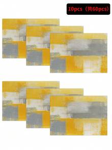 1 szt./4 szt./6 szt. dekoracyjne podkładki, kolorowe akwarelowe lniane podkładki, odporne na plamy podkładki jadalne odpowiednie do domu, restauracji, dekoracji stołu jadalnego, artykułów gospodarstwa domowego - Wielokolorowe - Zobacz 24