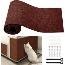 ‌Extra Large Cat Scratch Protector 15.7"X78.7" - Self-Adhesive Furniture Guard For Sofa, Carpet & Leather - Trimmable DIY Pet Protection Mat For Couches, Chairs & Cat Trees (Khaki) - màu nâu - Xem 1