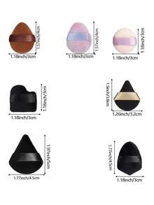 5/10/20/30/50/100 pièces Mini Houppette de poudre en velours, fabriquée en matériau de velours ultra doux, conçue pour le contouring, les yeux et les coins, convient à tous les types de peau. Accessoires cosmétiques, houppette de poudre, éponge de maquillage, prix abordable, peut être utilisée pour la décoration de la chambre, la coiffeuse, les voyages, la chambre à coucher et plus encore. Outils cosmétiques abordables, cadeau de Noël, cadeau pour elle - Multicolore - Voir 7