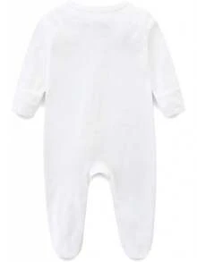Organic Cotton Long Sleeve Zipper Footie 0~12MHalloween Christmas New Year - 黑色 - 查看 9