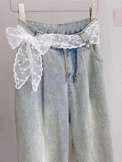 Variety Of Elegant Lace Waist Decor, Fashion Versatile Long Scarf Waist Belt, Can Be Used As Scarf Or Waist Belt, Suitable For Various Occasions