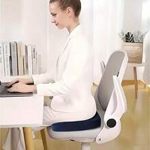 1pc 4D Memory Foam Seat Cushion, 4cm Thick, Super Soft Ergonomic Design, Breathable, Suitable For Office Chairs And Car Seats, Home/Office Dual Use, Polyester Fabric, Comfortable, Contoured To Body Shape, High Density Foam, Ideal For Professionals Using Desks And Chairs. - Multicolor - View 6