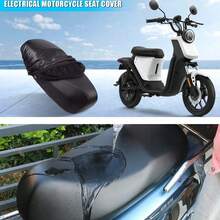 Easypie Selection 1 Stück Motorrad Regensitzabdeckung, universell flexibel, wasserdicht, Sattelabdeckung schwarz, Staub UV Sonne genäht Schutz Motorrad Zubehör, passend für Roller und Motorräder, strapazierfähiges & atmungsaktives Design für Komfort und Schutz