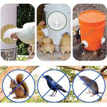 DIY Automatic Poultry Feeder Kit, Including 4 Plugs And 1 Hole Saw, Weather-Resistant Reusable Gravity Chicken Feeder Set For Buckets, Drums, Boxes, Troughs