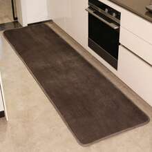 Lagua Kitchen Mats & Rugs - Plain Brown (BR) - View 2