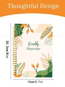 Trees 每周笔记本未注明日期的目标计划器待办事项清单记事本，带有习惯追踪器、待办事项清单、目标、学校办公室家庭用品的每日计划表 - 彩色 - 查看 6