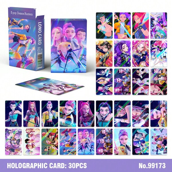 Sega Carte fotografiche mini dei cacciatori di demoni KPOP & HUNTR/X * SajaBoys - Carte da collezione HD, con Rumi, Mira, Zoey, Jinu | Inclusi gli attori vocali | Regalo perfetto per fan e collezionisti, merchandising del film KPOP