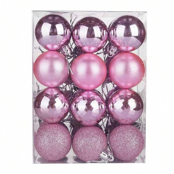 24pcs Christmas Tree Ball Ornament Set, Christmas Tree Top, Various Red Christmas Tree Ornaments, Shatter-Proof Hanging Christmas Tree, Christmas Decoration Set - Shiny Tree And Party Decorations, Suitable For Festive Scenes And Theme Parties, Durable Plastic, Easy To Hang, Durable Hanging Decorations, Suitable For Christmas, Festivals, Weddings And Party Decorations Home Decor Christmas Decorations Room Decor Winter