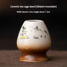 One-Piece Set Of 500ml/700ml Round Striped Ceramic Matcha Bowl, Song Dynasty Tea Ordering Tool Ceramic Threaded Tea Bowl, Tea Stand, Silver Flower Paper High-Temperature Roasting Process, Fadeless, Beautiful And Durable, Easy To Carry And Use, Suitable For Business Meetings, Art Appreciation, Outdoor Travel And Leisure Occasions Japanese Tea Ceremony Bowls And Tea Ceremony Accessories 1pc - Multicolor - View 21