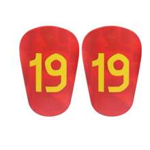 1 par de protectores mini de pierna para fútbol, diseño de alta calidad y reforzado, ultra ligeros mini, espinilleras pequeñas de fútbol, protectores de la pantorrilla