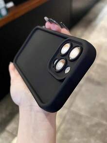 Minimalist Thick Anti-Drop Blue Phone Case, Compatible With IPhone 17 Pro Max/17 Pro/17 Air/17/16 Pro Max/16/16 Pro/16 Plus/16E/15/15 Plus/15 Pro/15 Pro Max/11/12/13/14 Pro Max/XS/XR/11 Pro/11 Pro Max/12 Pro/12 Pro Max/13 Pro/13 Pro Max/7 Plus/14 Pro/14 Pro Max/14 Plus/7 Plus/8 Plus/8/SE2/13 Mini/12 Mini, Soft - 黑色 - 查看 7